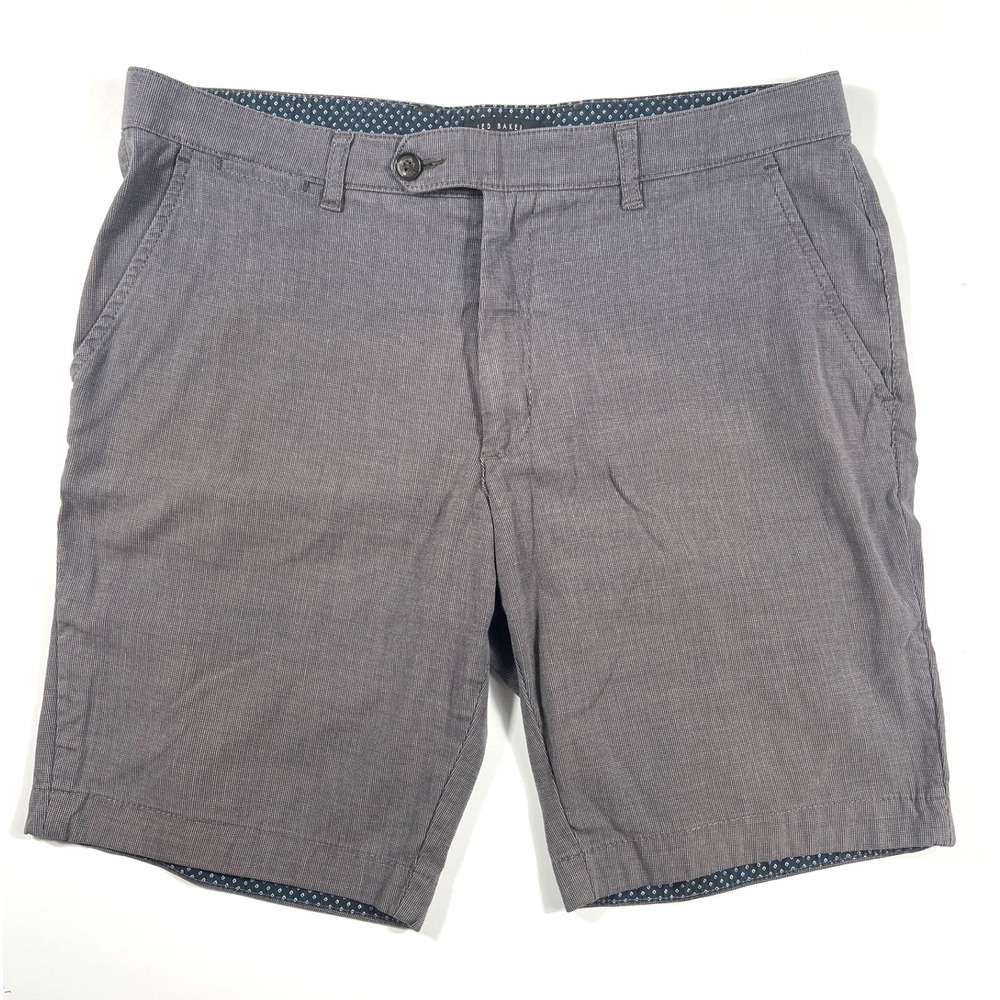 Ted Baker‎ London 34R Beshor Grey Micro Pattern Chino Shorts Mens EUC